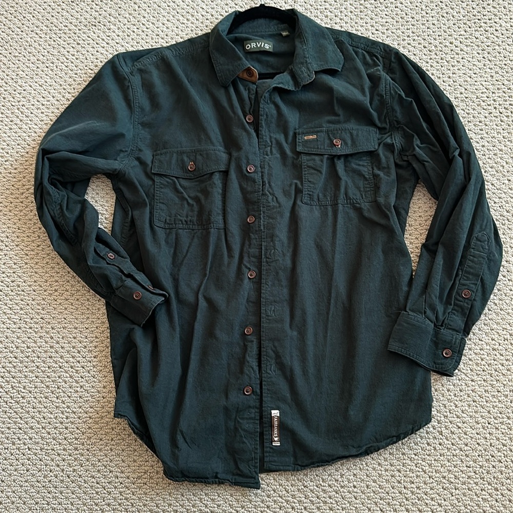 Orvis Stretched Corduroy Forest Green Size L